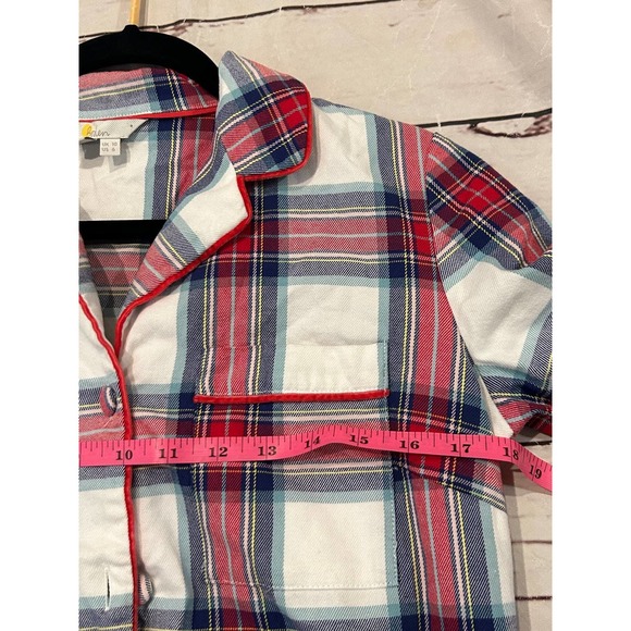 Boden Women Size 6 Button Down Shirt Flannel White Red Plaid 100% Cotton - Picture 3 of 8